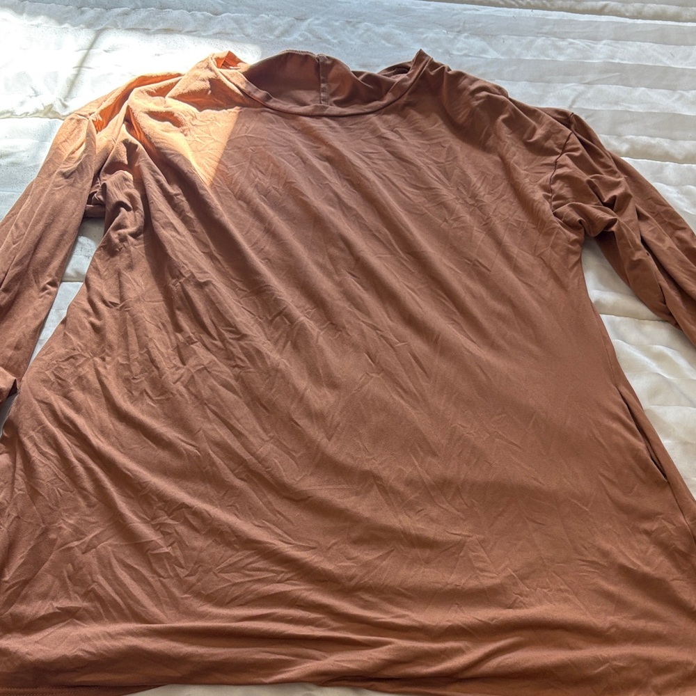 Women's Brown Long Sleeve Dress